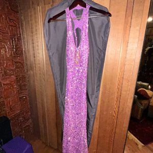 Adrianna Papell Purple Studded Dress
